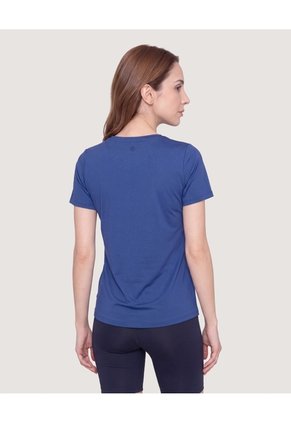Camiseta Active Regular Para Mujer Azul Ostu