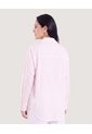 Camisa Rayas De Popelina  Para Mujer Rosa Ostu de Ostu
