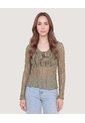 Camiseta Blonda Romantic  Para Mujer Verde Ostu de Ostu