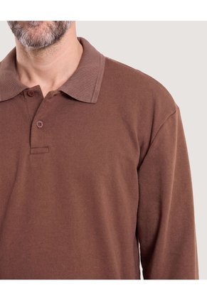 Buzo Polo Essential  Para Hombre Café Ostu