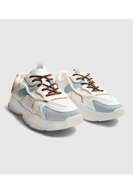 Tenis Para Mujer Chunky Color Blanco Marca Ostu #40720170