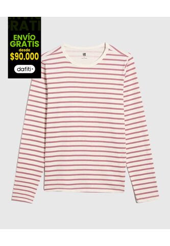 Camiseta Para Mujer Manga Larga Color Rosa Marca Ostu #40092101 Ostu