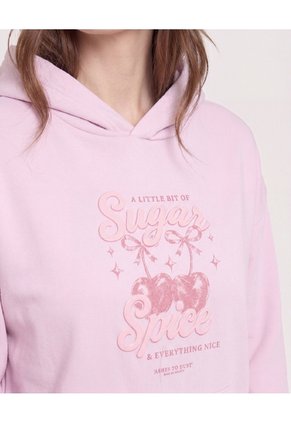 Buzo Hoodie Screen.  Para Mujer Lila Ostu