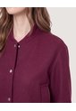 Chaqueta Bomber Cropped  Para Mujer Vino Ostu de Ostu