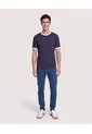 Camiseta Retro Contrast  Para Hombre Azul Ostu de Ostu
