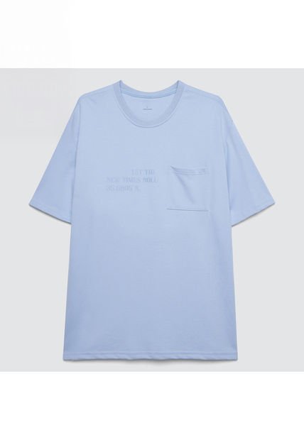 Camiseta Para Hombre Manga Corta Color Azul  Marca Ostu #60091045