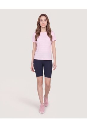 Camiseta Active Textura  Para Mujer Rosa Ostu