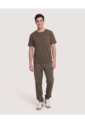 Jogger Con Bolsillos Para Hombre Verde Ostu