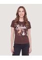 Camiseta Bambi Y Tambor  Para Mujer Beige Ostu de Ostu