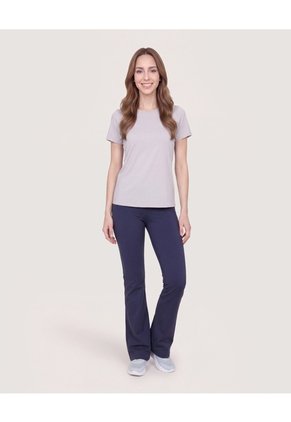 Camiseta Active Regular Para Mujer Gris Ostu
