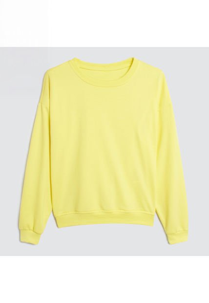 Buzo Para Mujer Cuello Redondo Color Amarillo  Marca Ostu #40060230
