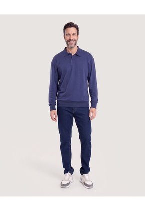 Buzo Polo Essential  Para Hombre Azul Ostu