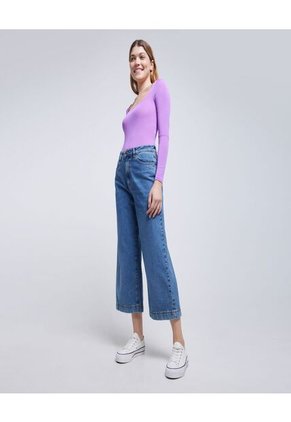 Body Para Mujer Manga Larga Color Purpura Marca Ostu #40200140