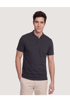 Polo Neru Para Hombre Negro Ostu