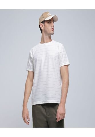 Camiseta Para Hombre Manga Corta Color Crema Marca Ostu #60091337 Ostu