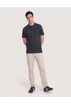 Polo Neru Para Hombre Negro Ostu