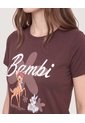 Camiseta Bambi Y Tambor  Para Mujer Beige Ostu de Ostu
