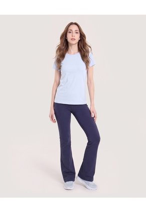 Camiseta Active Regular Para Mujer Celeste Ostu
