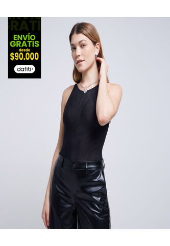 Body Para Mujer Manga Sisa Color Negro Marca Ostu #40200130 Ostu