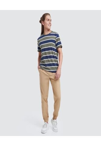 Camiseta Para Hombre Manga Corta Color Azul  Marca Ostu #60090798 Ostu