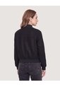 Chaqueta Bomber Cropped  Para Mujer Negro Ostu de Ostu