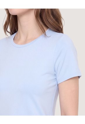 Camiseta Active Regular Para Mujer Celeste Ostu