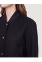 Chaqueta Bomber Cropped  Para Mujer Negro Ostu de Ostu