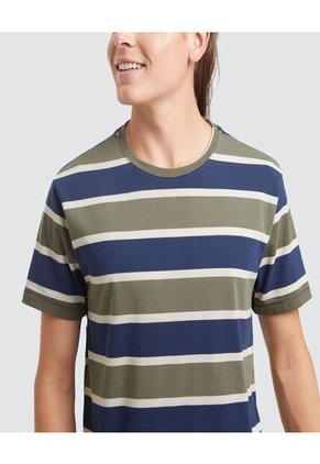 Camiseta Para Hombre Manga Corta Color Azul Marca Ostu #60090798