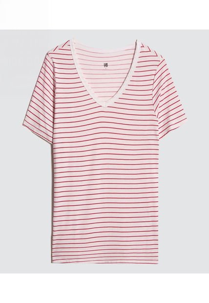 Camiseta Para Mujer Manga Corta Color Rojo Marca Ostu #40091960