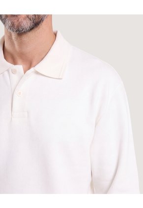 Buzo Polo Essential  Para Hombre Crema Ostu