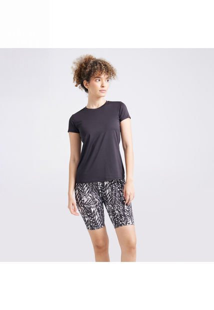 Camiseta Para Mujer Manga Corta Cuello Redondo Color Negro Marca Ostu #40091735