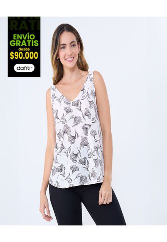 Blusa Para Mujer Manga Sisa Color Crudo Marca Ostu #40121114 Ostu