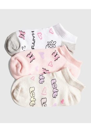 Medias Infantil Niña Invisible Color Negro Marca Ostu #90980122