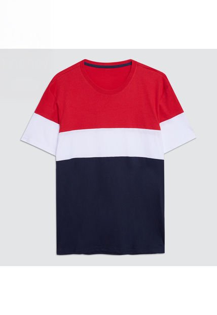 Camiseta Para Hombre Manga Corta Color Rojo Marca Ostu #60091101