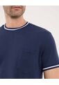Camiseta Para Hombre Manga Corta Color Azul Marca Ostu #60090902 de Ostu