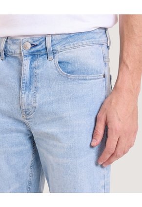 Bermuda Slim Essential Denim Para Hombre Azul Ostu