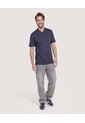 Polo Cuello Bomber Texturizado  Para Hombre Azul Ostu de Ostu