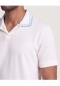 Polo Texturizado Cuello Contraste  Para Hombre Crema Ostu de Ostu