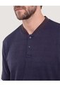Polo Cuello Bomber Texturizado  Para Hombre Azul Ostu de Ostu