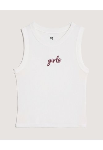 Camiseta Tipo Tank Para Niña  Infantil Niña Crema Ostu Ostu