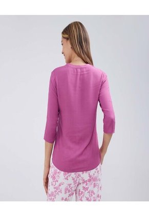 Blusa Para Mujer Manga 3/4 Color Morado Marca Ostu #40120981