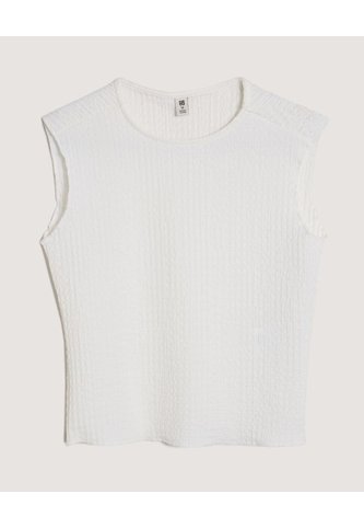 Camiseta Manga Sisa Texturizada  Infantil Niña Crema Ostu Ostu