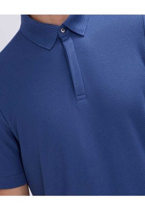 Polo Para Hombre Cuello Tejido Sin Bolsillo Color Azul  Marca Ostu #60110729