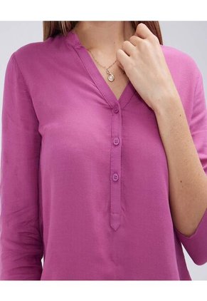 Blusa Para Mujer Manga 3/4 Color Morado Marca Ostu #40120981