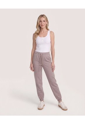 Jogger Unicolor Para Mujer Beige Ostu