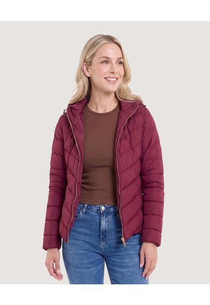 Chaqueta Acolchada  Para Mujer Vino Ostu