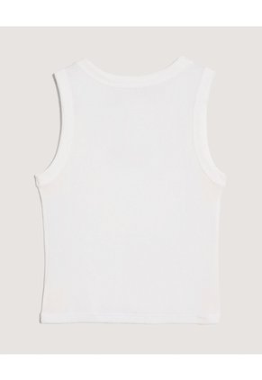 Camiseta Tipo Tank Para Niña  Infantil Niña Crema Ostu