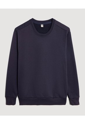 Buzo Unicolor Cuello Redondo Para Niño Infantil Niño Azul Ostu