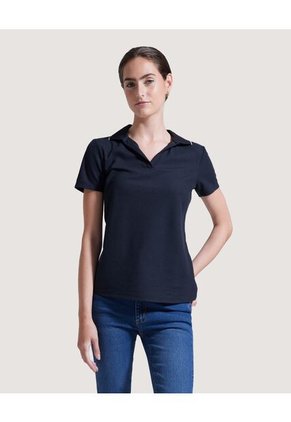 Polo Para Mujer Manga Corta Color Negro Marca Ostu #40110137