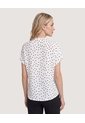 Blusa Escote V Fluida  Para Mujer Blanco Ostu de Ostu